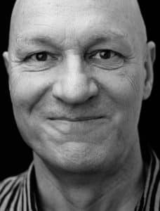 svartvitt porträtt på Lars Göran Persson