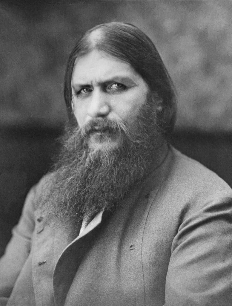svartvitt porträtt på Rasputin
