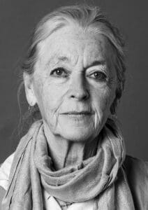 svartvitt porträtt å Gunilla Larsson, foto Dramaten