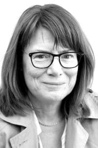 svart vitt porträtt Eva Edwardsson, Liberalerna, foto Lisbet Sporndly